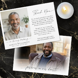 Memorial Thank You 2 Photo In Loving Memory Script Tack Kort