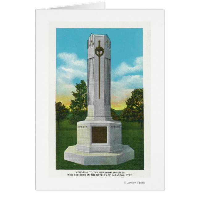 Memorial till vyn Okänd soldat Hälsningskort (Framsidan)