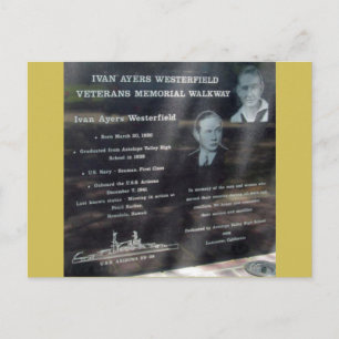 Memorial to Ivan Ayers Westerfield (1920-1941) Vykort