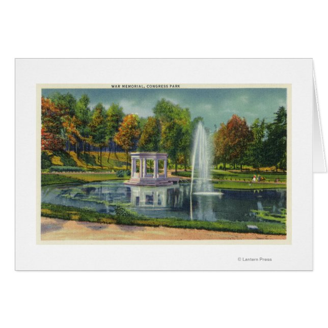 Memorial View för kongressparken Krig Hälsningskort (Framsidan Horizontal)