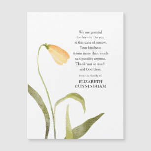 Memorial Watercolor Blommigt Botanicals Modern Chi