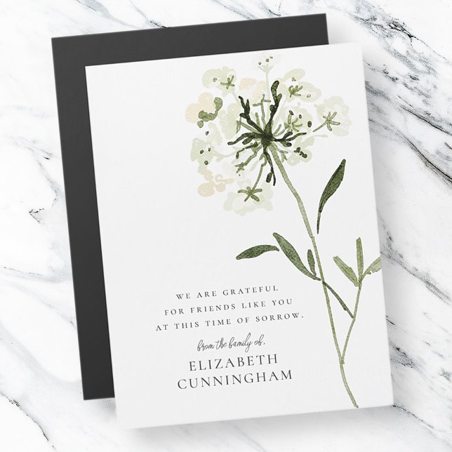 Memorial Watercolor Flower Botanicals Tack (Skapare uppladdad)