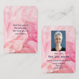 Memorial Watercolor Ro Garden Flower Blommigt Visitkort