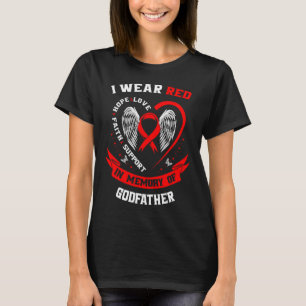Memorialgåvor för förlust av godfaderns hjärtsjukd t shirt