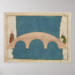 Memorie Turchesche skildrar Galata Bridge Poster
