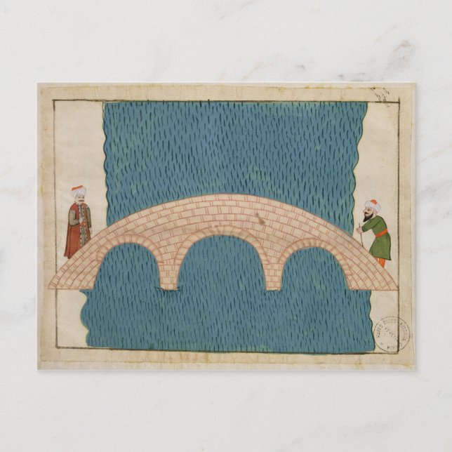 Memorie Turchesche skildrar Galata Bridge Vykort (Framsida)