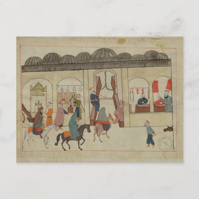 Memorie Turchesches skildrande marknad i Vykort (Framsida)