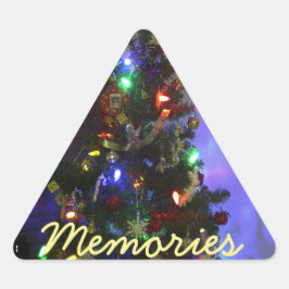 Memories Julgran Sticker by RoseWrites Triangelformat Klistermärke