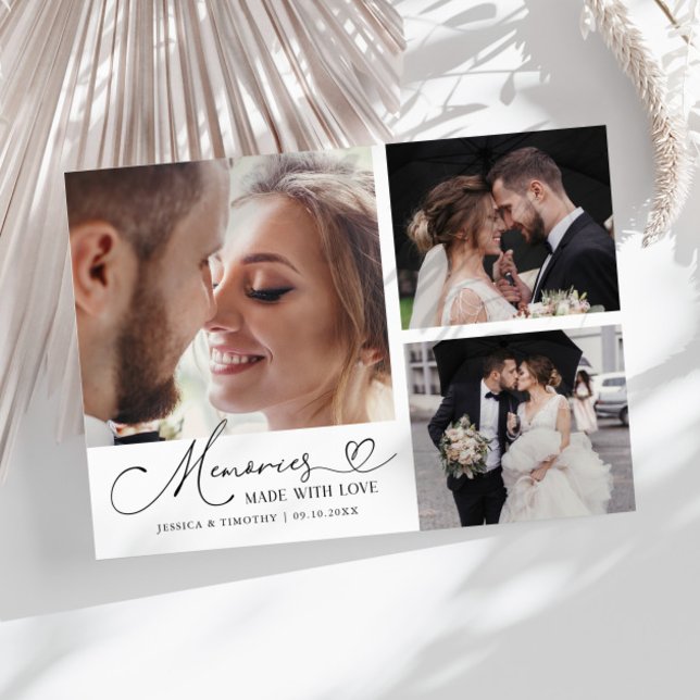 Memories Made With Love Wedding White Multi Photo Tack Kort (Skapare uppladdad)