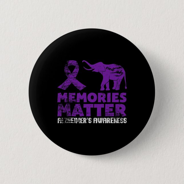 Memories Matter Alzheimer - Lila Elephant 1 Knapp (Framsida)