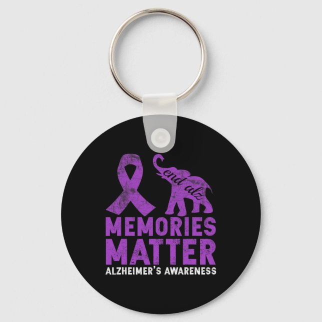 Memories Matter Alzheimer - Lila Elephant Nyckelring (Framsida)