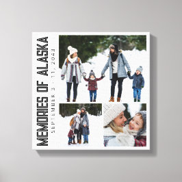 Memories of Alaska Vacation Photo Keepsake Canvastryck