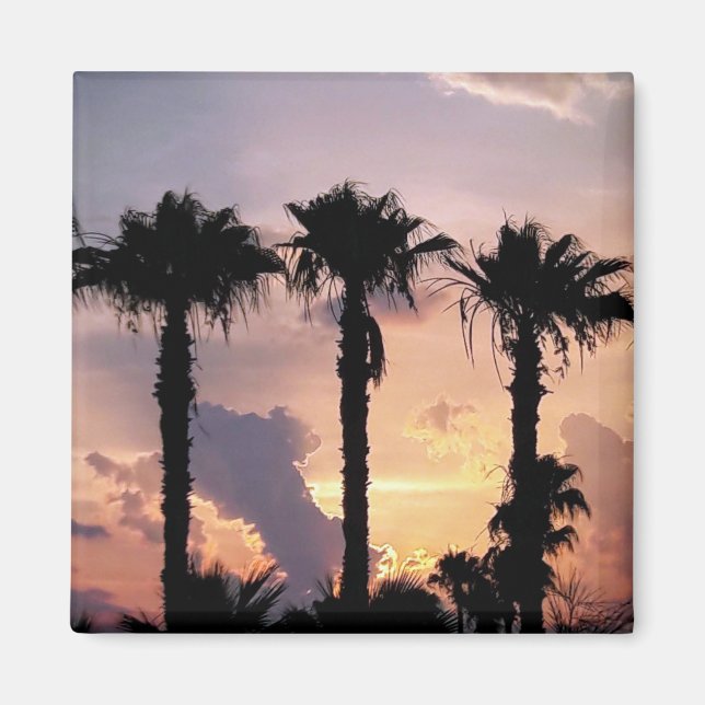 Memories of Palm Trees at Sunset | Limassol Cyprus Magnet (Framsidan)