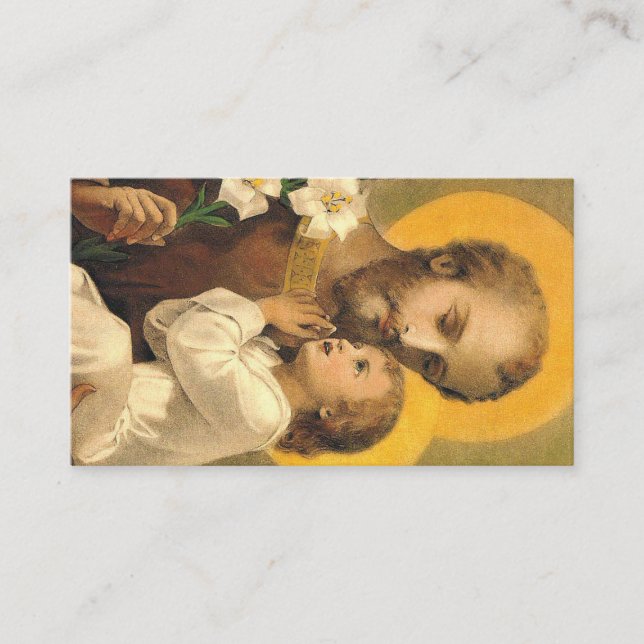 Memorize of St. Joseph Prayer Card Visitkort (Framsida)