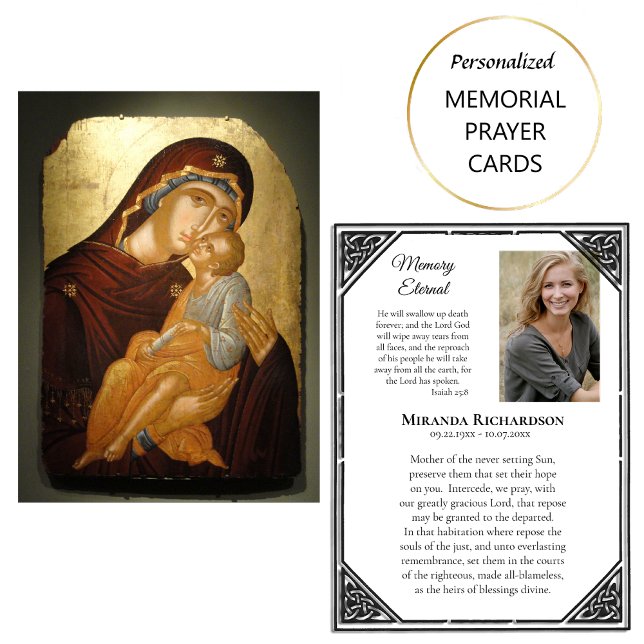 Memory Eternal Orthodox Funeral Prayer Card        Placeringskort (Skapare uppladdad)
