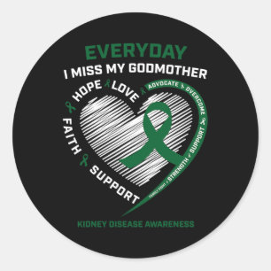 Memory Gifts Women Godmor Kidney Disease Awaren Runt Klistermärke