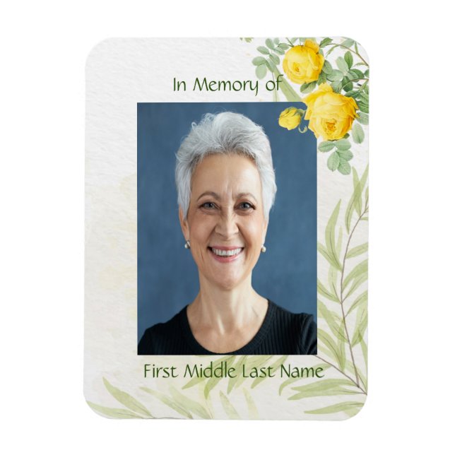 Memory Photo Gul ros Garden Flowers Magnet (Vertikal)