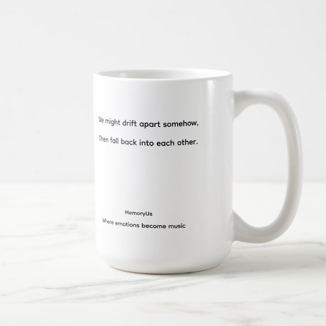 MemoryUs – “Fortfarande vi” Lirisk kaffemugg (Höger)