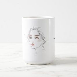 MemoryUs Porträtt Mugg – Minimal konst kaffekopp