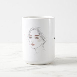 MemoryUs Porträtt Mugg – Minimal konst kaffekopp