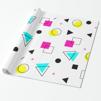 Memphis 80" s-design som slår in papper presentpapper