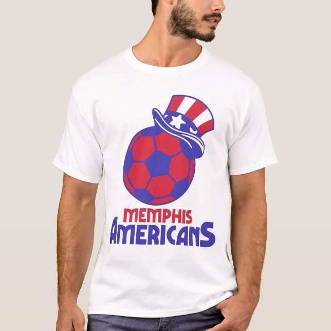 Memphis amerikaner MISL Retro T-shirt Indoor Socce (Framsida)