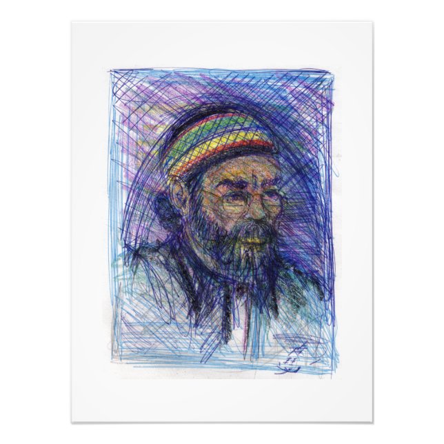 Memphis Artist 2 Skriv ut vit ram Fototryck (Framsidan)