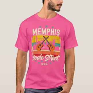 Memphis Beale Street Blues Music Vintage Guitar Mu T Shirt