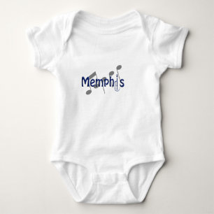 memphis blått med musik noter tröja