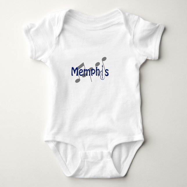 memphis blått med musik noter tröja (Framsida)
