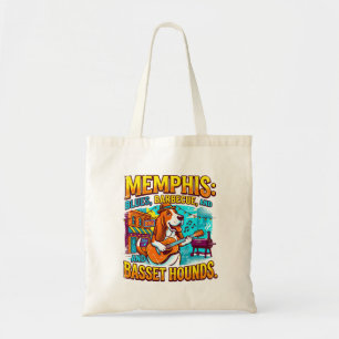 Memphis Blues Barbecue Och Basset Hounds Tygkasse