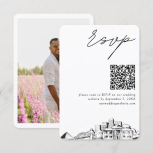 Memphis Bröllop OSA QR Code Small Tilläggskort