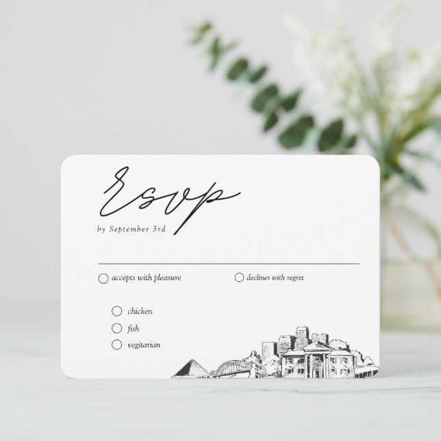 Memphis Bröllop Traditional OSA Meal Options Tilläggskort (Stående Fram)