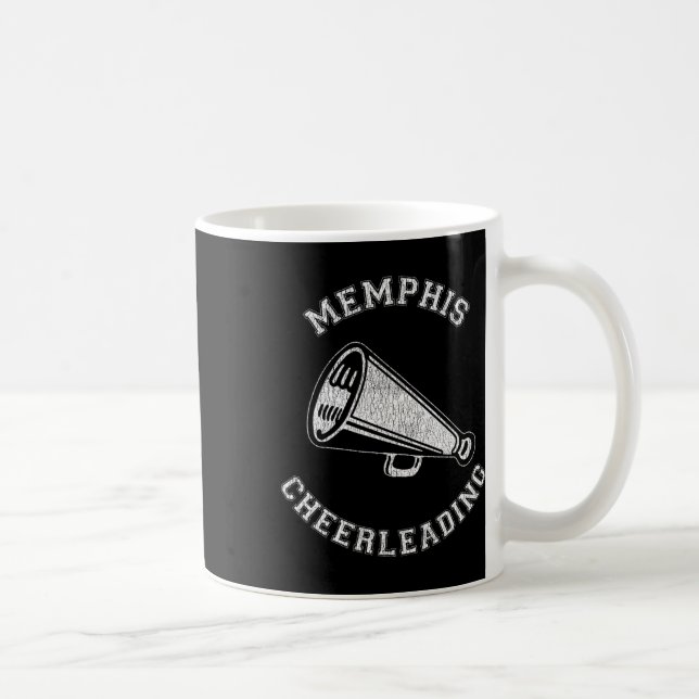 Memphis Cheer Distressed Retro 90-tal Cheerleader  Kaffemugg (Höger)