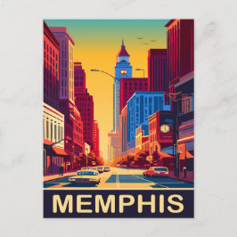 Memphis, City Streets, Travel Vykort