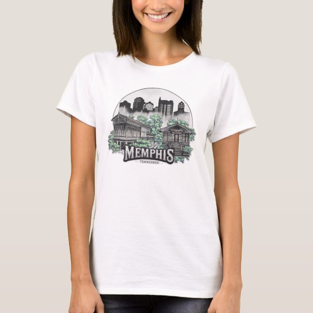 Memphis City Tennessee USA T Shirt (Framsida)