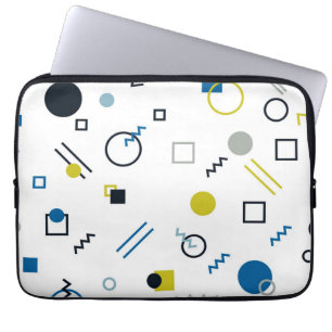 Memphis, coola, trendig, modern geometrisk konst laptop fodral