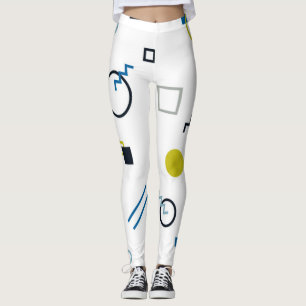 Memphis, coola, trendig, modern geometrisk konst leggings