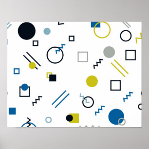Memphis, coola, trendig, modern geometrisk konst poster