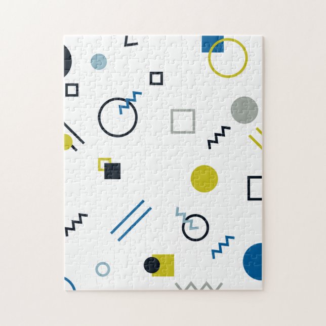 Memphis, coola, trendig, modern geometrisk konst pussel (Vertikal)