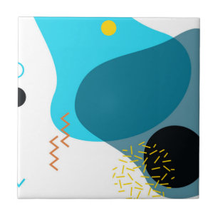 Memphis coola, trendig, stads- modern illustration kakelplatta