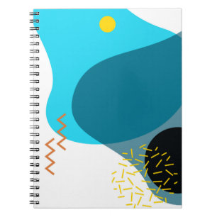Memphis, coola, trendig, urban, modern illustratio anteckningsbok