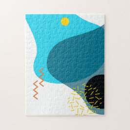 Memphis, coola, trendig, urban, modern illustratio pussel