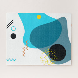Memphis, coola, trendig, urban, modern illustratio pussel