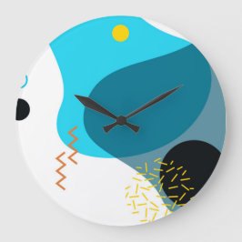 Memphis, coola, trendig, urban, modern illustratio stor klocka