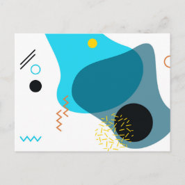 Memphis, coola, trendig, urban, modern illustratio vykort