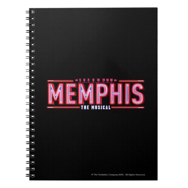 MEMPHIS - den musikaliska logotypen Anteckningsbok Med Spiral (Framsidan)