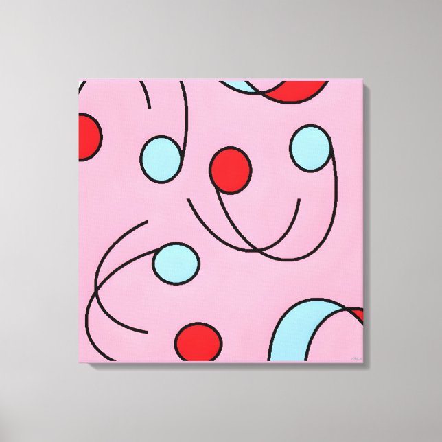 Memphis Design Drupes Canvastryck (Framsida)