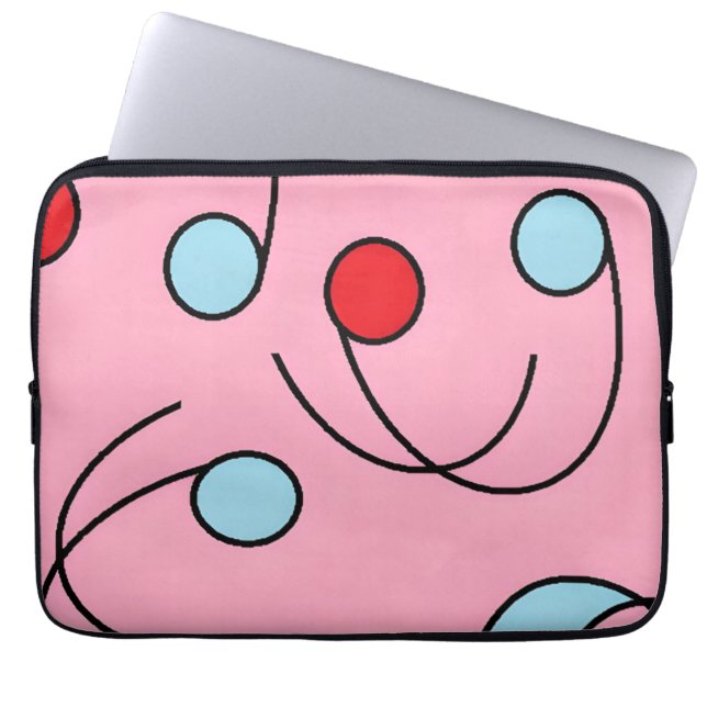 Memphis Design Drupes Laptop Fodral (Framsidan)