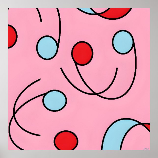 Memphis Design Drupes Poster (Framsidan)